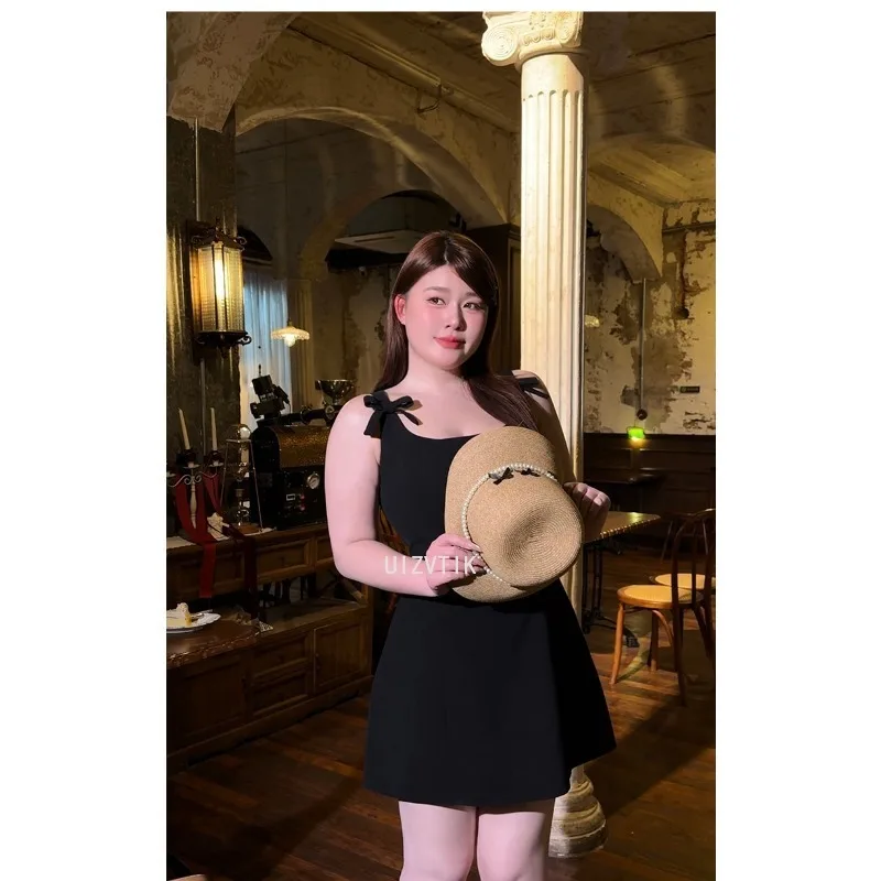 Grande taille doux Rose rouge courte fête d'anniversaire robe Sexy femmes nouvelles bretelles Spaghetti Simple taille mince mince Mini robe robes