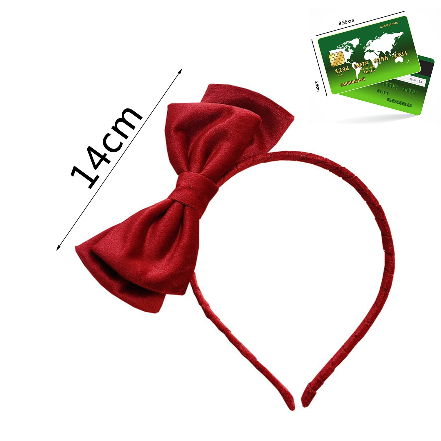 Süße Haar-Accessoires, Prinzessin-Haarband, niedliches rotes schwarzes Schleifen-Stirnband für Mädchen und Frauen, Kopfbedeckung, Retro-Fliegen, Haarband, Stirnbänder – Detail 1