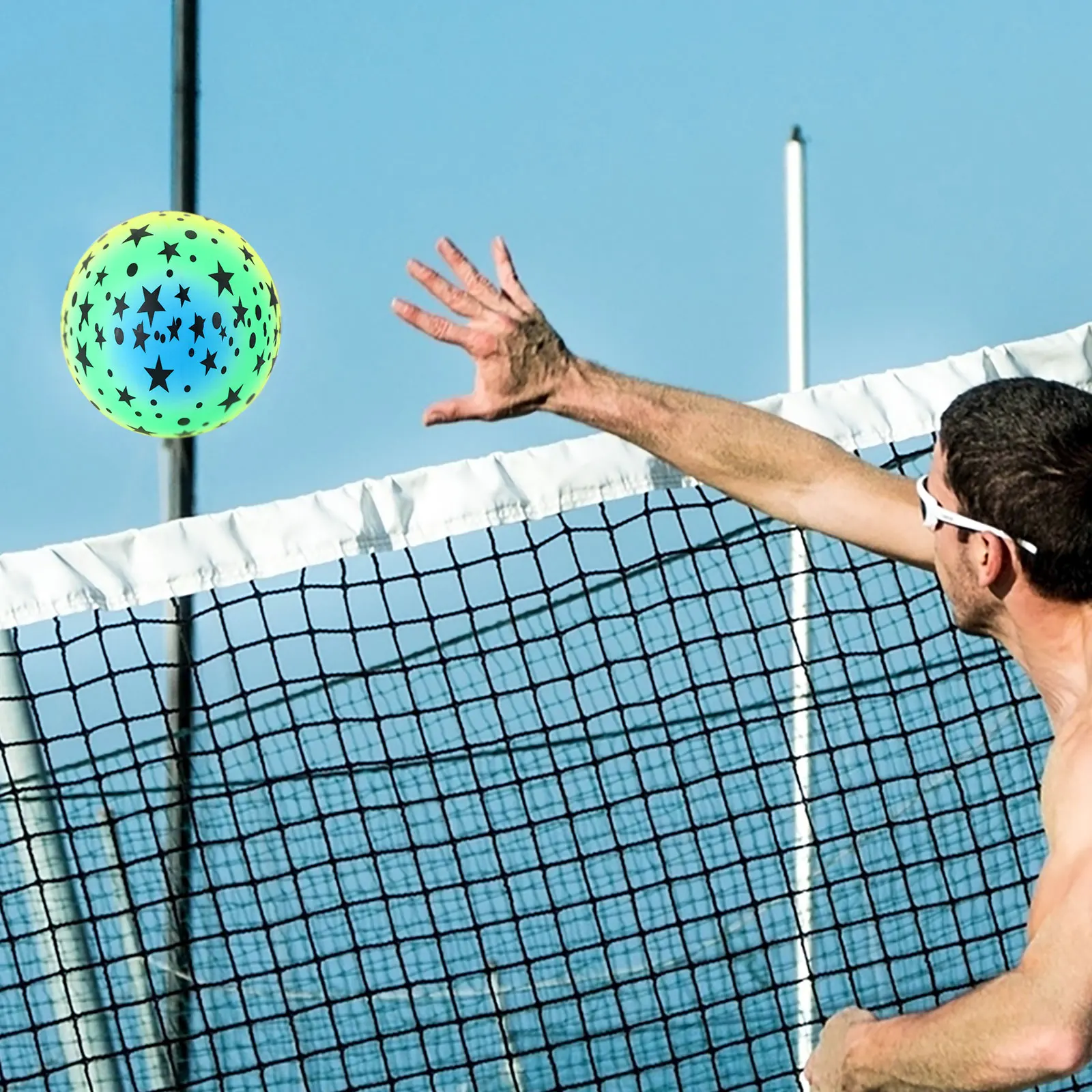 

5 Pcs Beach Ball Elastic Flaping Kickball Body Gradient Bounce Playing for Pool