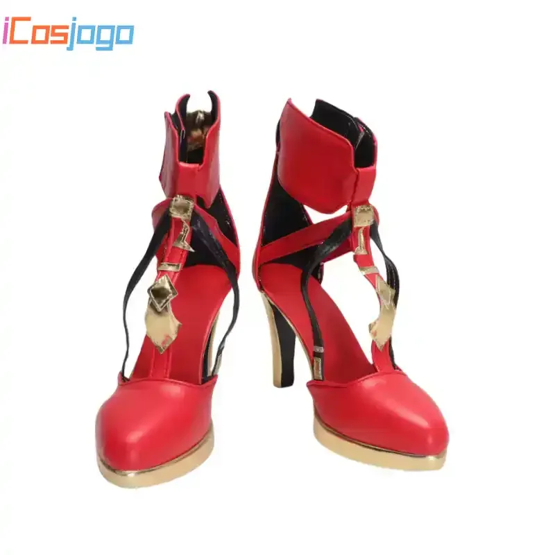 Wuthering Waves	Phrolova  Cosplay Shoes Halloween Carnival Boots PU Leather Shoes Cosplay Costume Prop