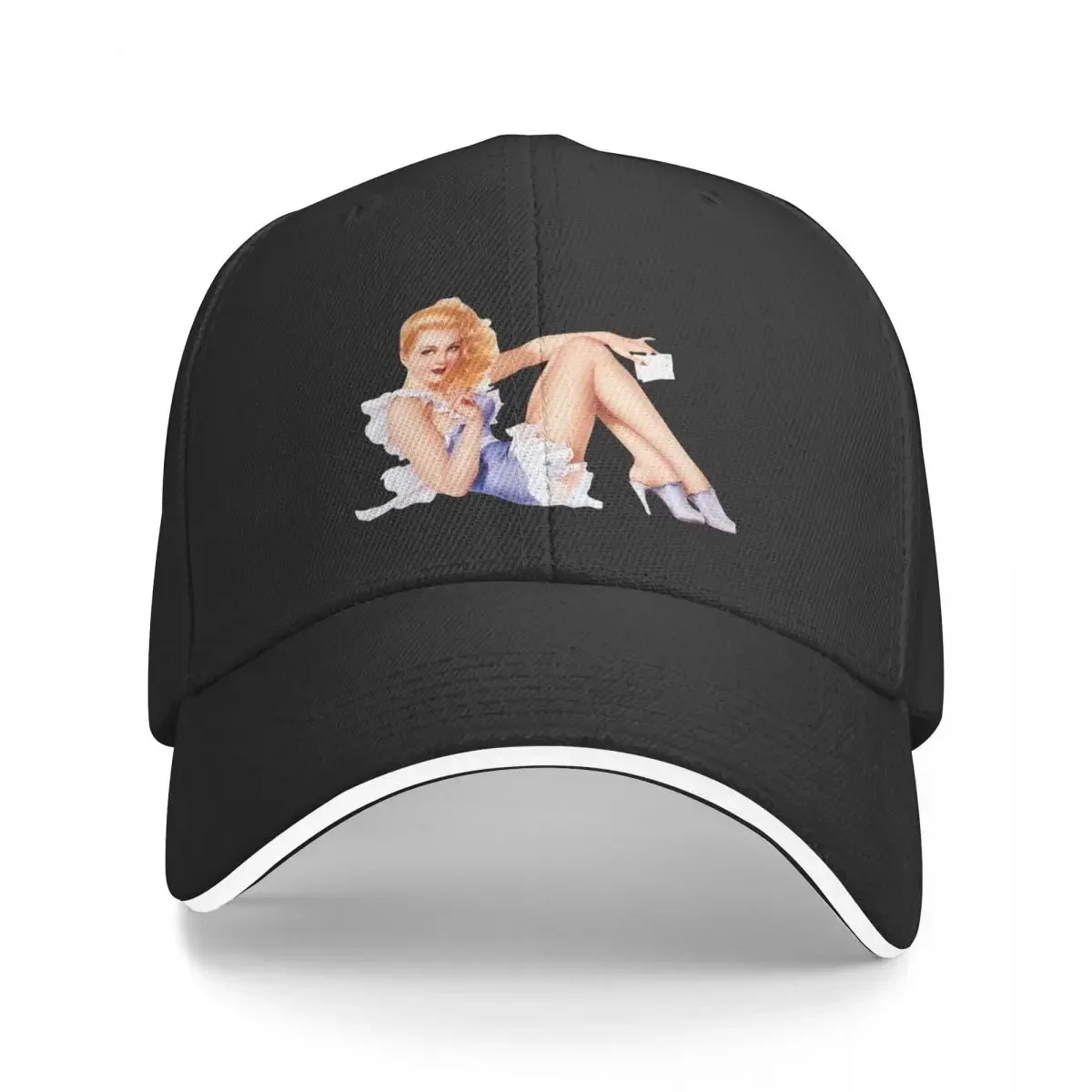 Order Please by Alberto Vargas Remastered Xzendor7 Classic Old Masters Vintage Art Reproductions Baseball Cap