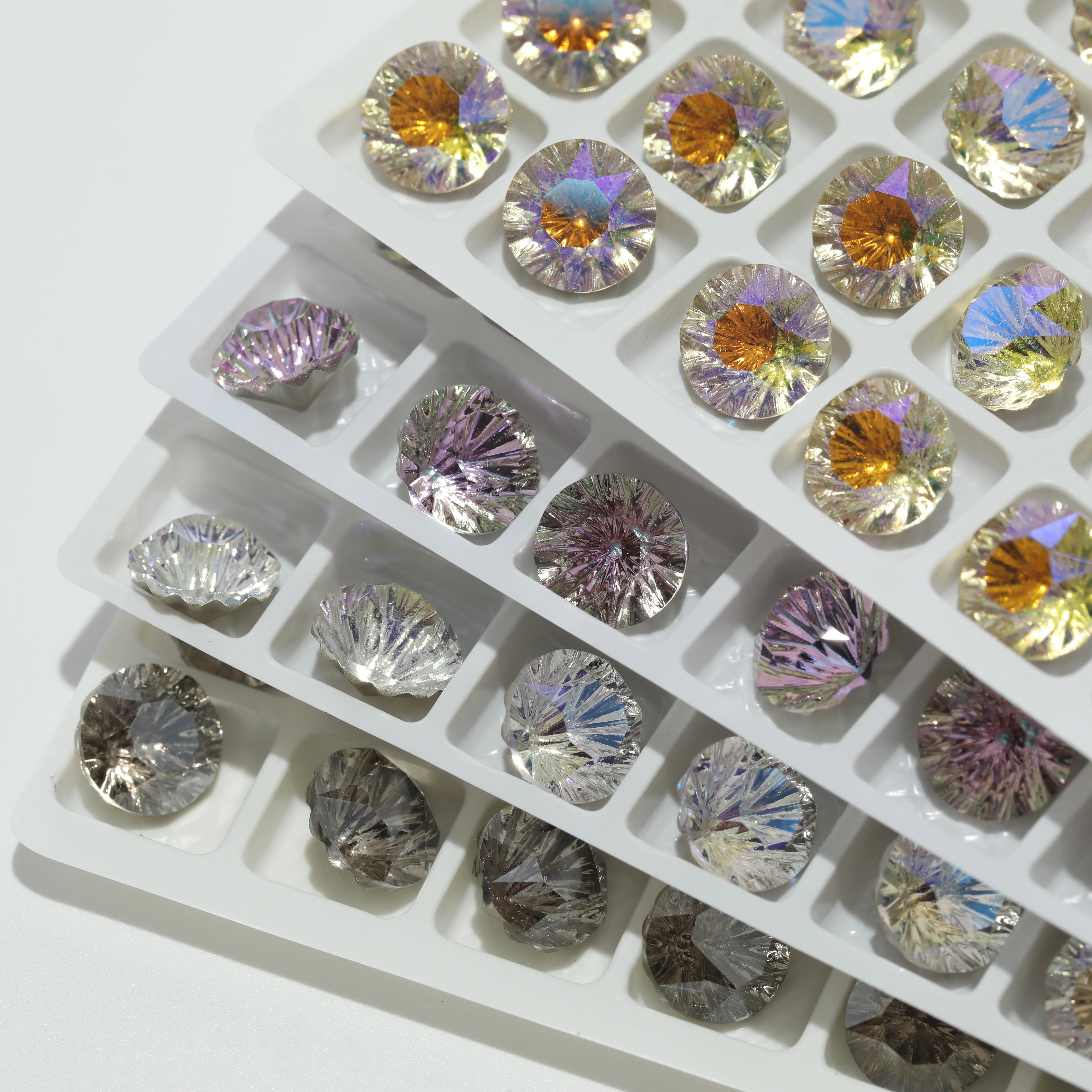 GRST Premium Millennium Series Strasssteine Runde Xirius Fancy Stones Glänzende Kristalle für DIY Nagelkunst, Hochzeitskleider, Taschenzubehör – Detail 5