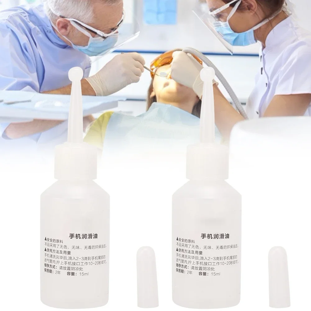 Pelumas Dental Handpiece 15ml, minyak pelumas untuk Aksesori dokter gigi genggam 2 buah