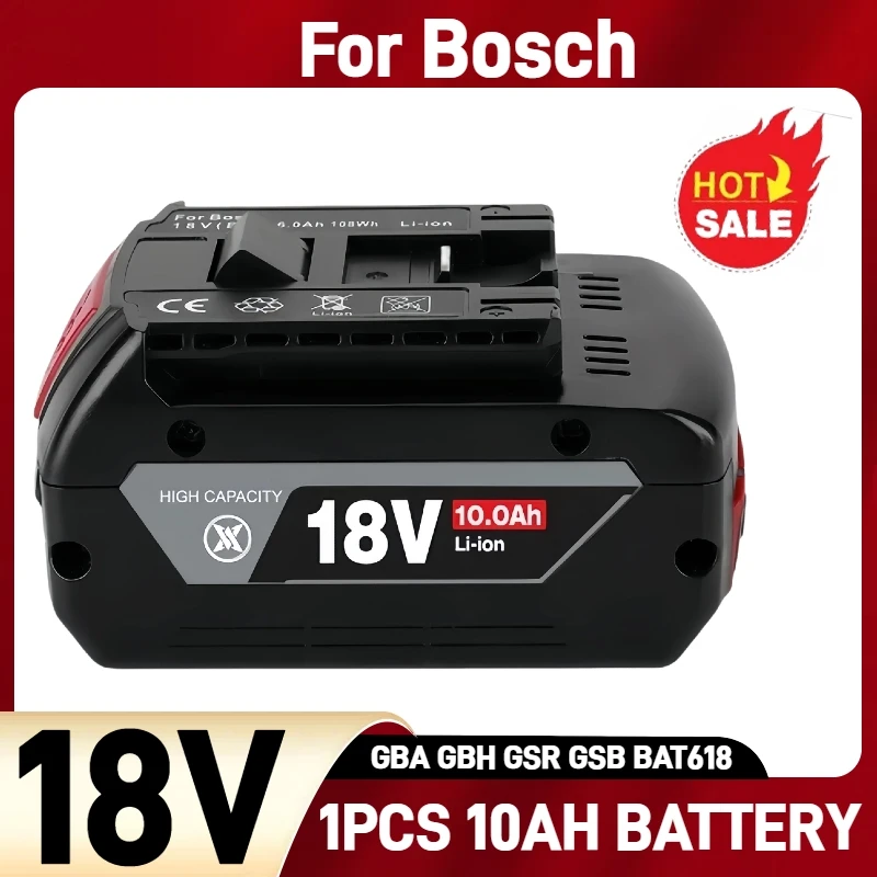 

Оригинальный аккумулятор Bosch 18 В, профессиональный литиевый аккумулятор 12,0 Ач, аккумулятор для электроинструмента Bosch BAT609 BAT609G BAT618 BAT618G