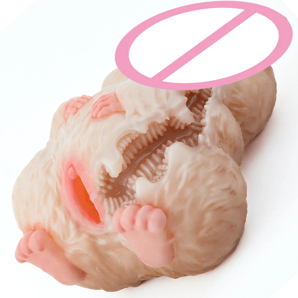 SHAZ Silicone Male Masturbator Hamster Shape Stroker Realistic Pocket Pussy Soft Sleeve Channel Easy Clean Portable Toy for Men