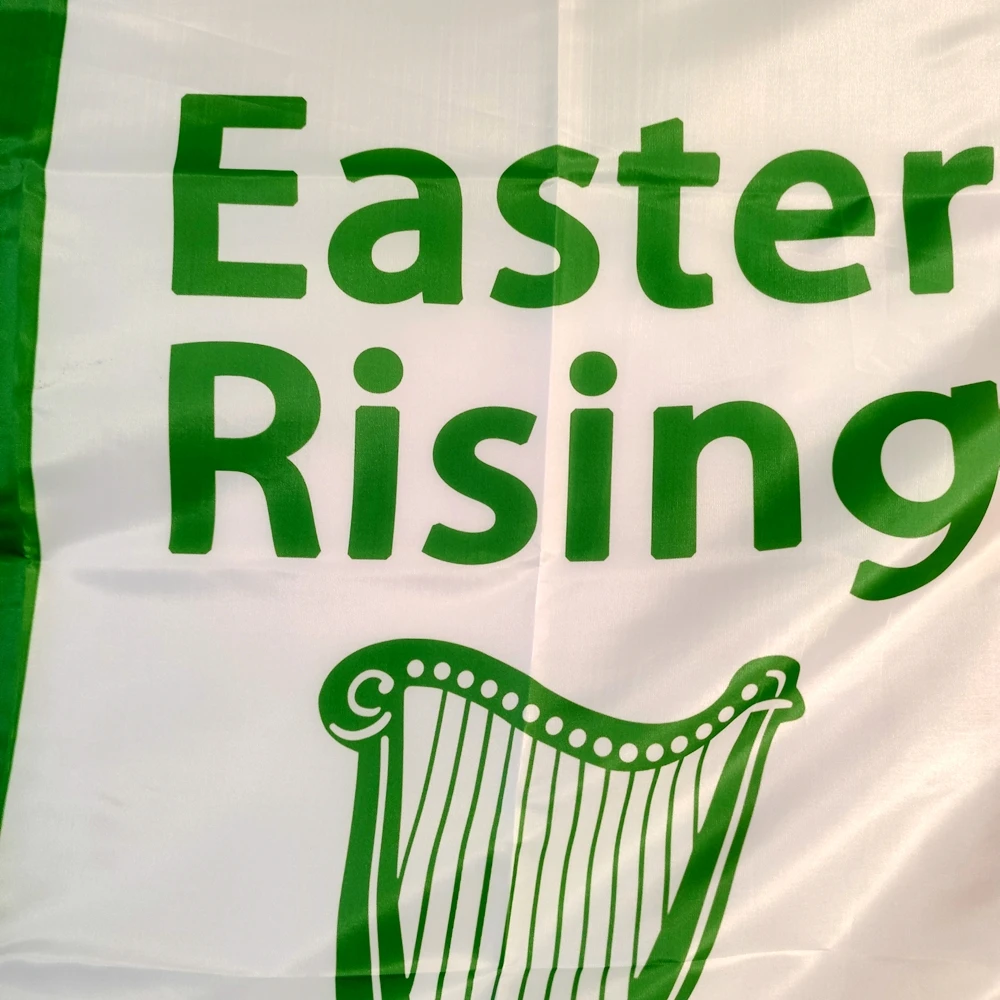 Vintage Irish Flag Easter Rising 1916 3x5FT 2x3FT Historical Polyester Banner for Pub Wall Garden Outdoor Hanging Decoration