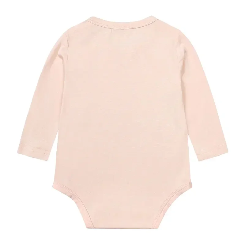 Bamboo Fiber Solid Color Baby Girl Bodysuit Long Sleeves Baby Boy Bodysuits Spring Autumn Newborn Girls Clothes 0-24 Months image 2
