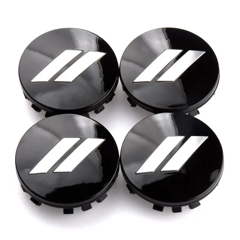 

4pcs 2.5inch 63mm Gloosy Silver Black // Car Wheel Center Hub Caps for Challenger Charger 300C SRT