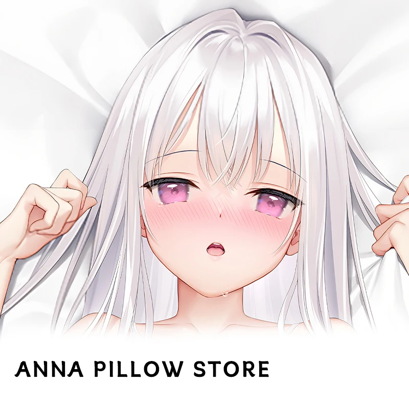 Dakimakura Cover Anime Vtuber Hololive Shiro Mignon Double-Sided Print Pillowcase Gift Life-Size 2way Body Pillow