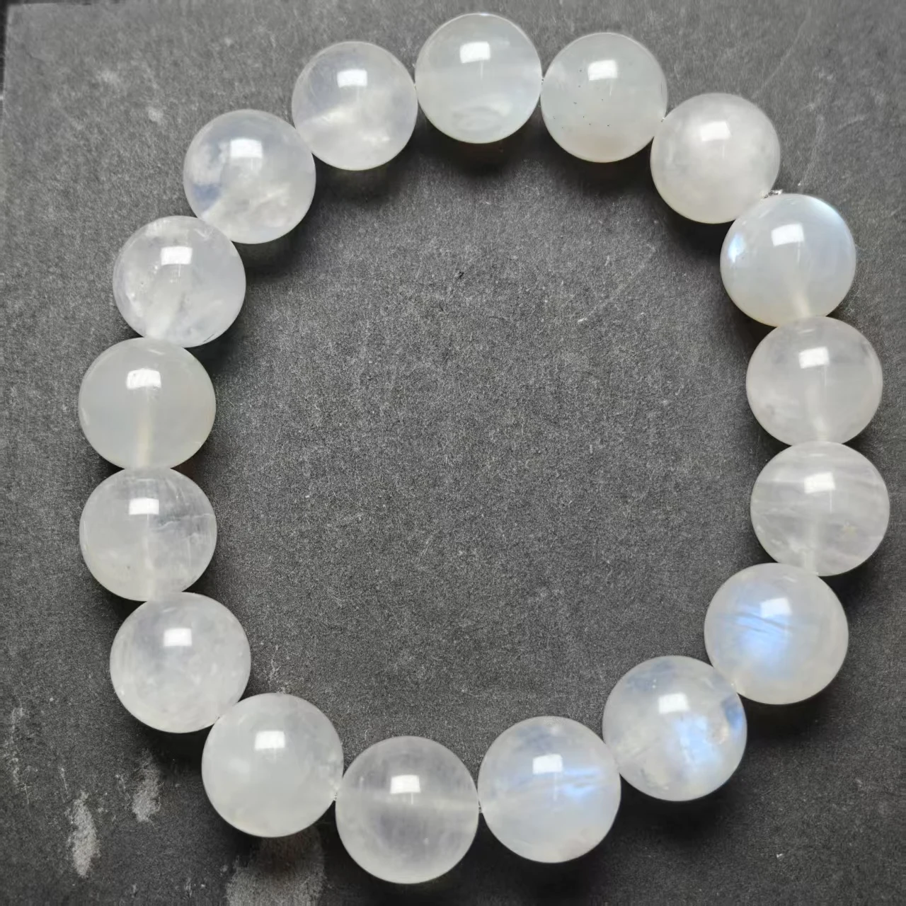 Natürliche AAA-Turmalin-Verbundmineralien-Mondstein Glatte Runde Lose Perlen für DIY-Schmuckzubehör Armbänder und Perlen – Detail 6