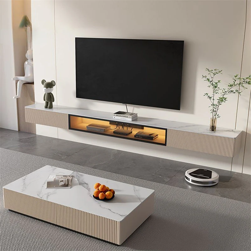 Minimalist Slate Suspended TV Stands  Living Room Furniture Nordic  Luxury Wall-mounted TV Cabinet Coffee Table B