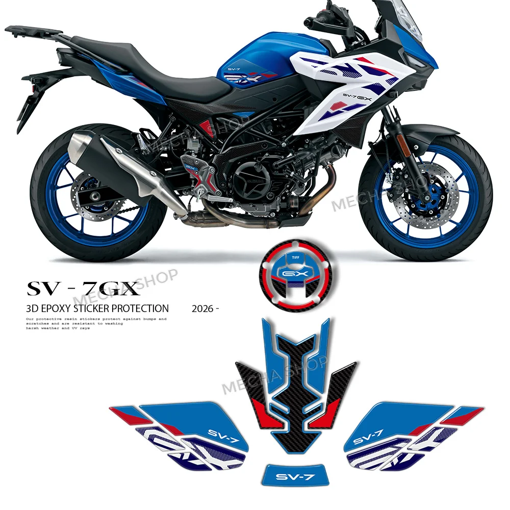 

Комплект 3D-наклеек из эпоксидной смолы для защиты мотоцикла SV-7GX 2026 SV 7GX