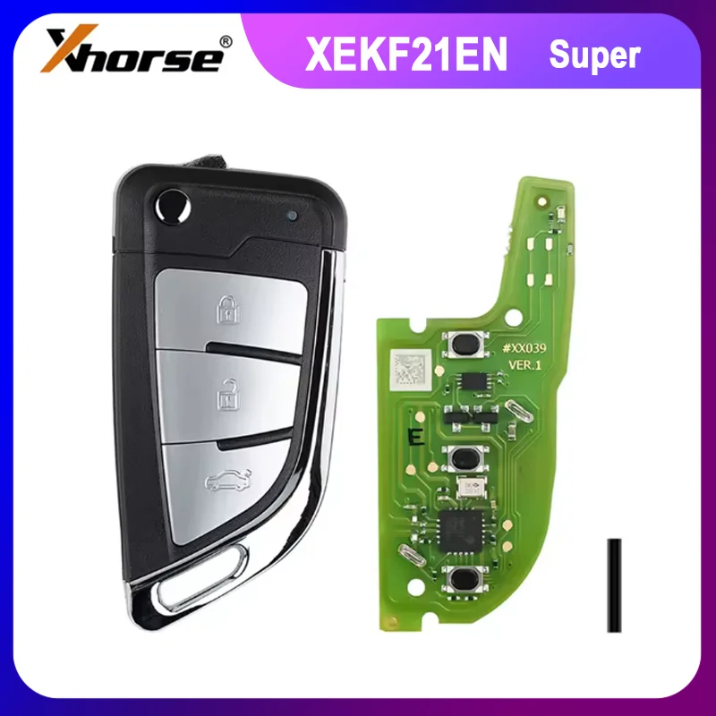

Xhorse XEKF21EN VVDI Super Remote with XT27A01 XT27A66 Chip Work for VVDI2 /VVDI Key Tool Max 1pcs