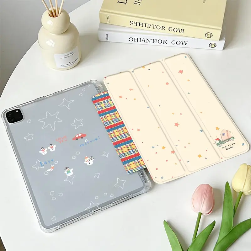 Tri‑Fold Stand TPU Shockproof Flip Cover For Redmi Pad SE 11 Xiaomi Pad 5/5Pro 6/6Pro 11 inch Xiaomi Pad 7/7Pro 8/8Pro 11.2