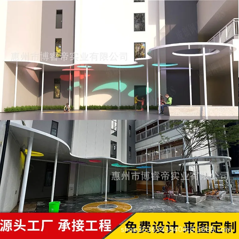 Large fiberglass garden landscape pavilion outdoor shading amusement gallery art campus culture corridor rest