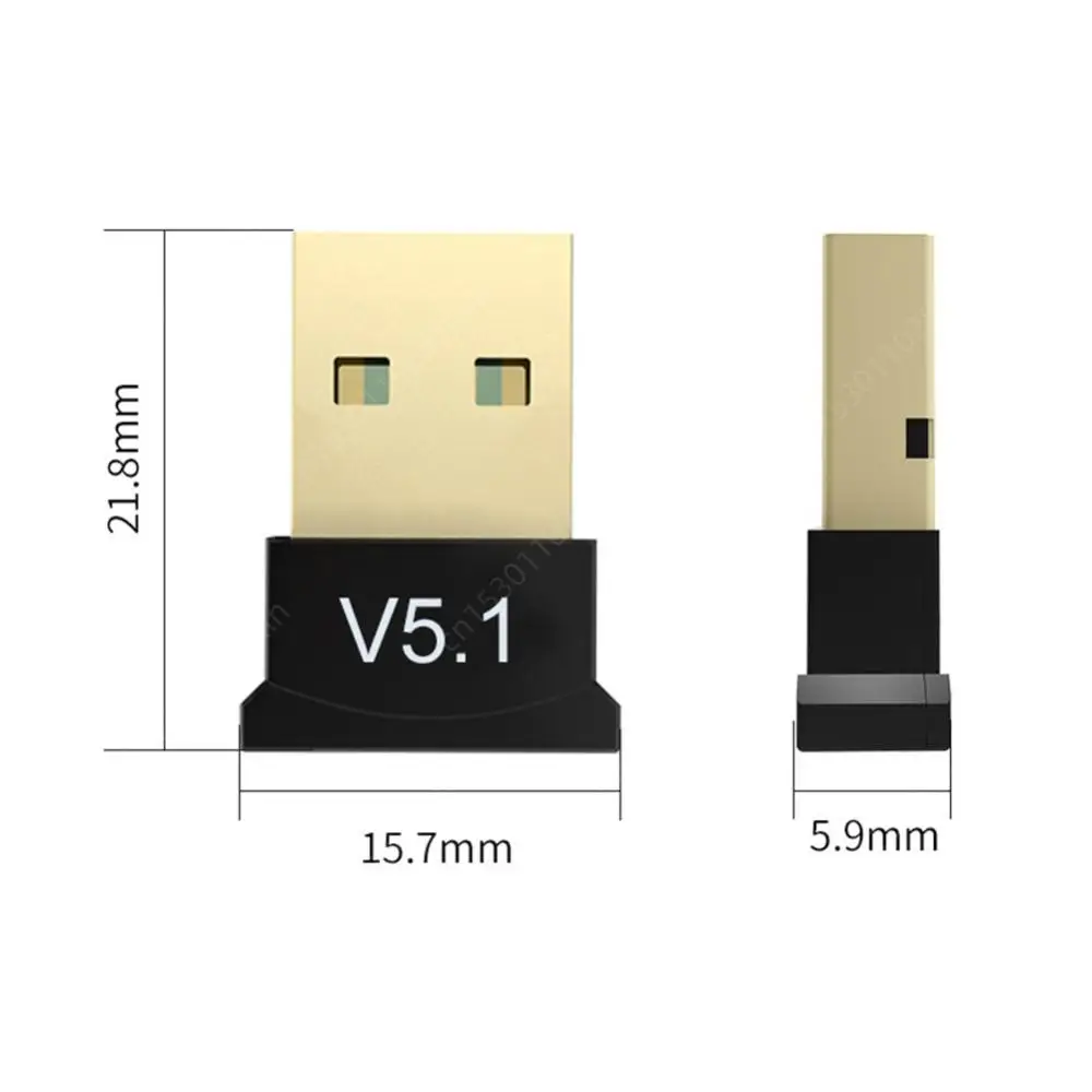 USB Bluetooth 5.3/5.1/5.0 Adapter Wireless Dongle Adapters Support Computer Laptop For Windows 11/10/8.1 Audio Transmitters