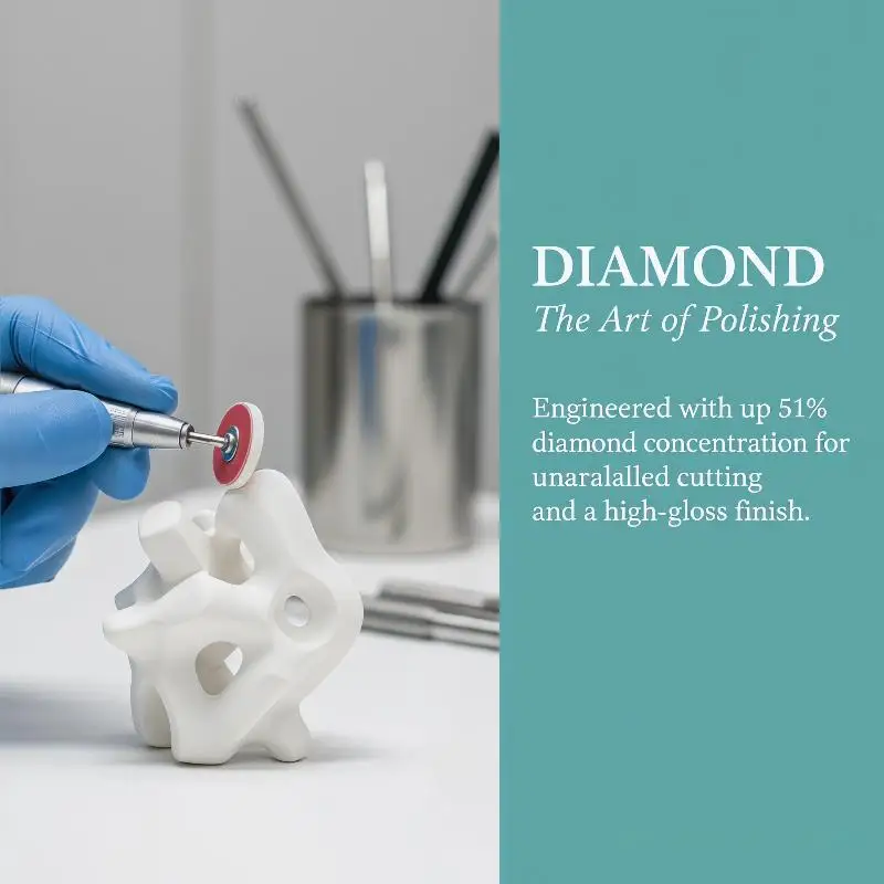 Rubber Diamond Polisher Wheel Disc Set High Diamond Concentration For Nail Art Jewelry Metal Polish