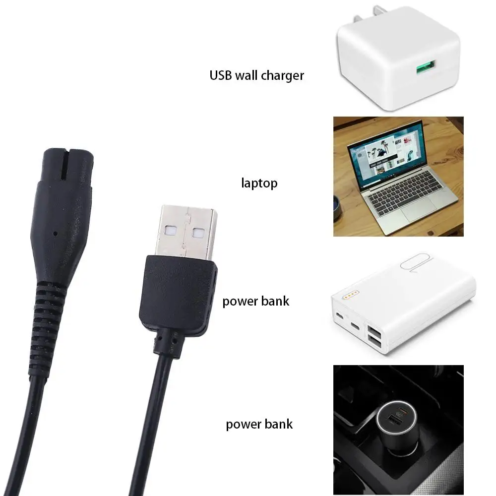 Wire Electric Shaver A00390 USB Charging Cable Shavers Charger Wire HQ8505 Power Cord Electric Adapter USB Charging Plug Cable