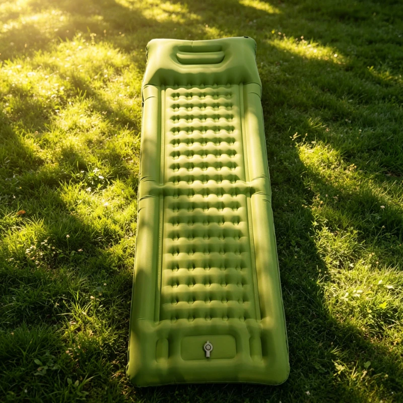 

Ультралегкий надувной спальный коврик с подушкой для походов и использования в палатках