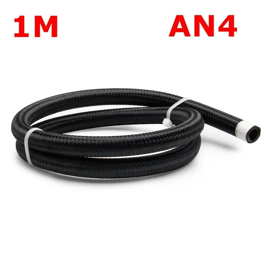 1M 3M 5M Brandstofslang Olie Gasleiding AN4 AN6 AN8 AN10 AN12 Koeler Slang Lijn Buis Nylon Roestvrij Staal Gevlochten CPE Rubber