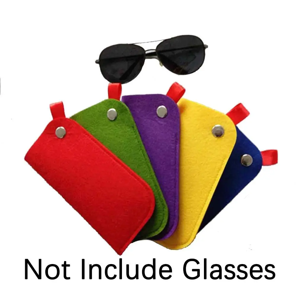 Portable Soft Unisex Men Chemical Fiber Felt Gift Glasses Bag Glasses Storage Storage Box Eyewear Bag