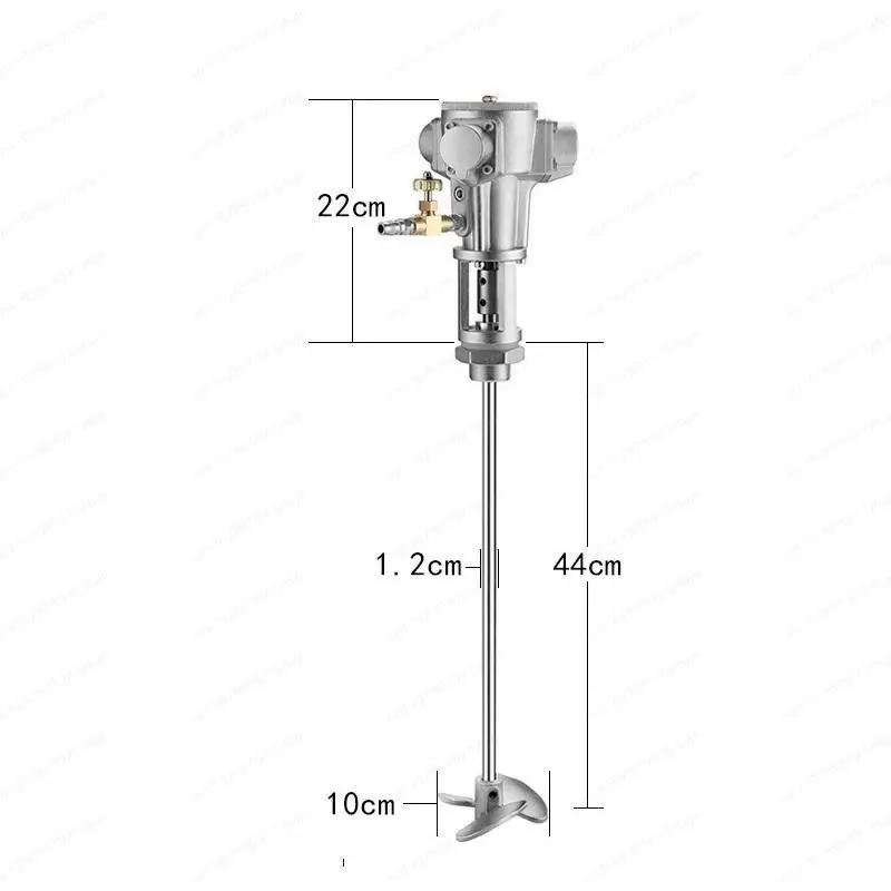 S 5 Gallon Industrial Pneumatic Mixer Paint Ink Glue 60L Liquid Air Mixing Machine 50-2800RPM Adjustable Air Agitator Stirrer BB