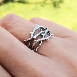 Huitan New Branch Design Women Finger Rings Daily Wear Versatile Finger Accessories Gothic Girls Rings for Party Fashion Jewelry