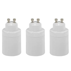 3X GU10 To E26/E27 Adapter GU10 Bayonet Base To E26/E27 Screw Bulb Socket Adapter Converter
