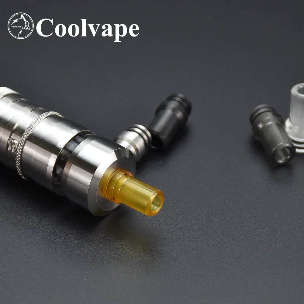 ملحقات WOLF COOLVAPE Vape 510 MTL طرف بالتنقيط 316ss pc pei مادة e-cig طرف بالتنقيط لـ Flash-e-Vapor V4.5S + rta E-cig Atomizer