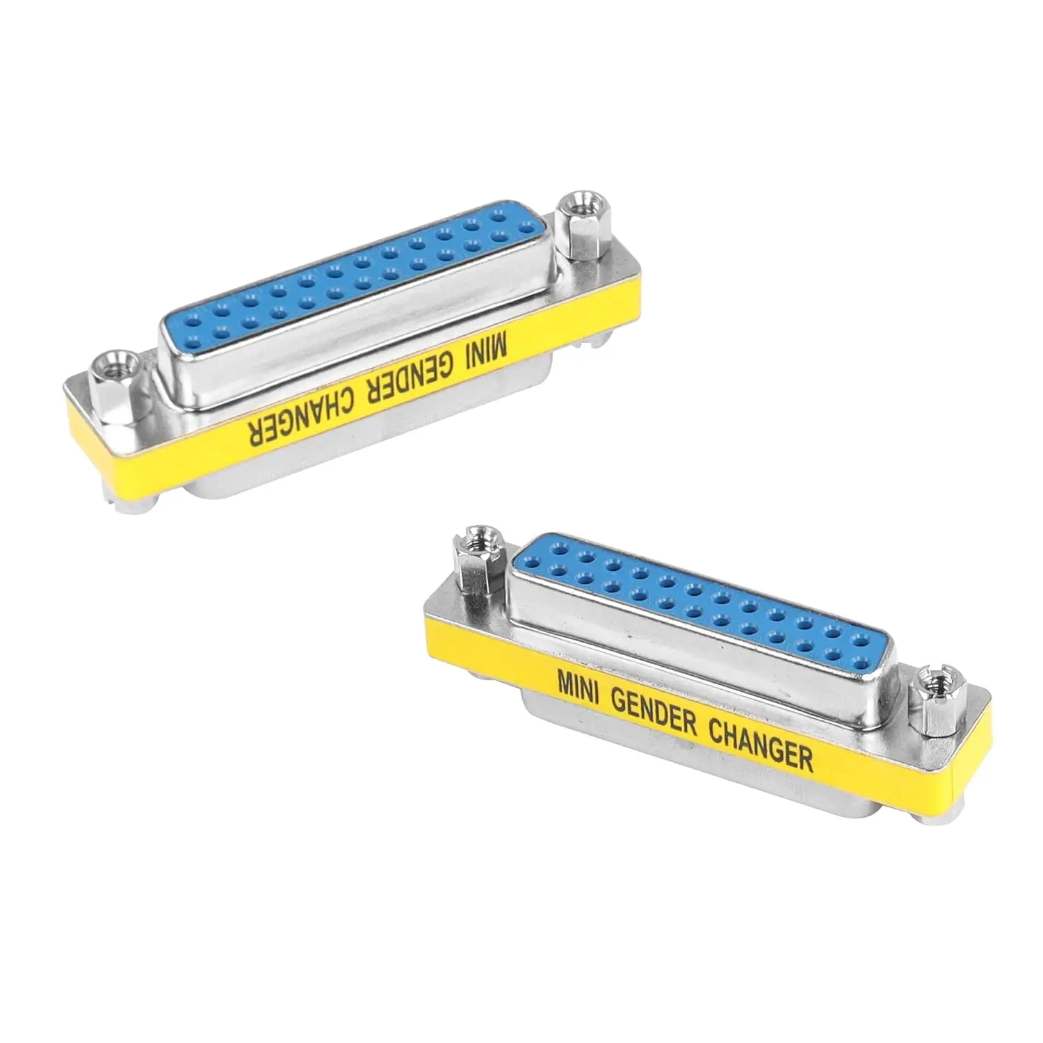 DB25 25 Pin Gender Changer D-SUB 25Pin Coupler Serial Cable Gender Changer RS232 VGA Adapter Connetor for Applications Pack of 2