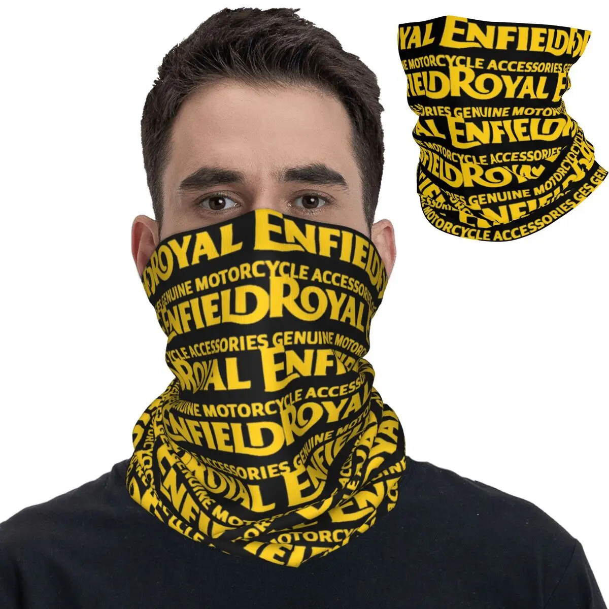 Royal Enfields Bandana scaldacollo stampato accessori moto maschera sciarpa maschera multiuso escursionismo Unisex adulto traspirante