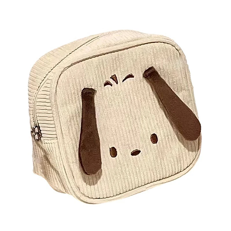 Sanrio Corduroy Pochacco Sanitary Napkin Zip Storage Girl Student Physiological Period Sanitary Case Portable Bag For Small Item