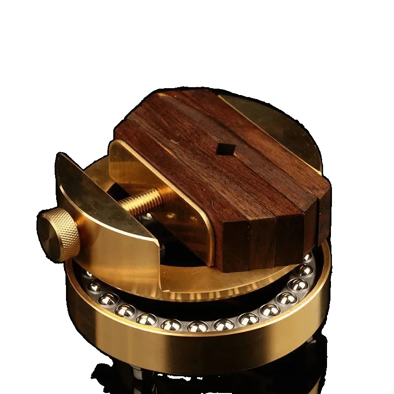 

copper seal carving 360-degree rotating printing table, integrated seal carving large fixture mahogany tools