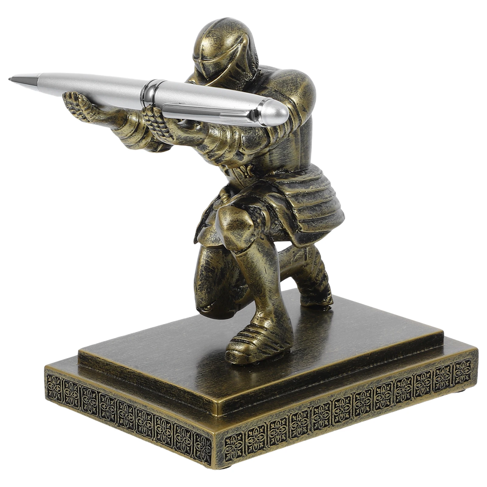 

1pcs Soldier Pen Holder Unique Design Desk Organizer Metal Creative Desktop Stable Base Multifunctional Pen for desk
