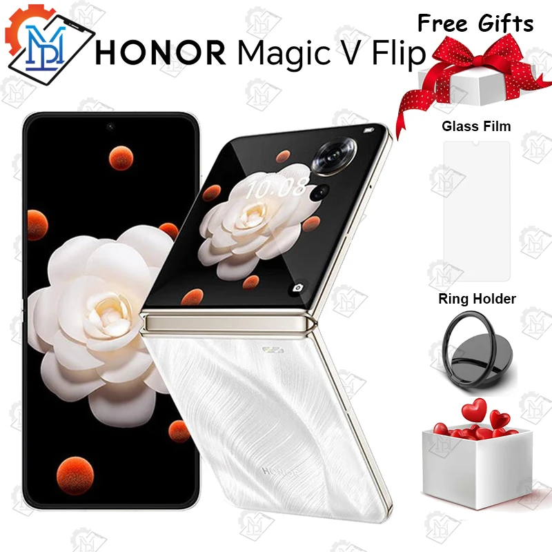 Honor-Teléfono Móvil Inteligente Magic V Flip 5G, celular plegable con pantalla de 2024 pulgadas y 6,8Hz, Snapdragon 8 + Gen 1, cámara de 50MP,