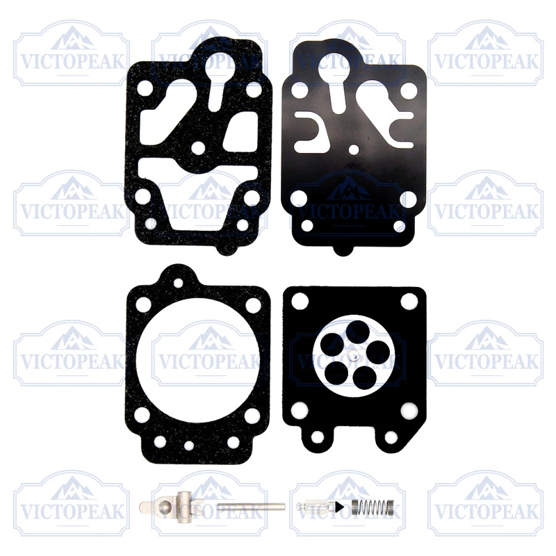 Replacement 8-Piece Set Carburetor Diaphragm Rebuild Kit For 26cc 33cc 43cc 49cc 52cc Garden Tool Parts
