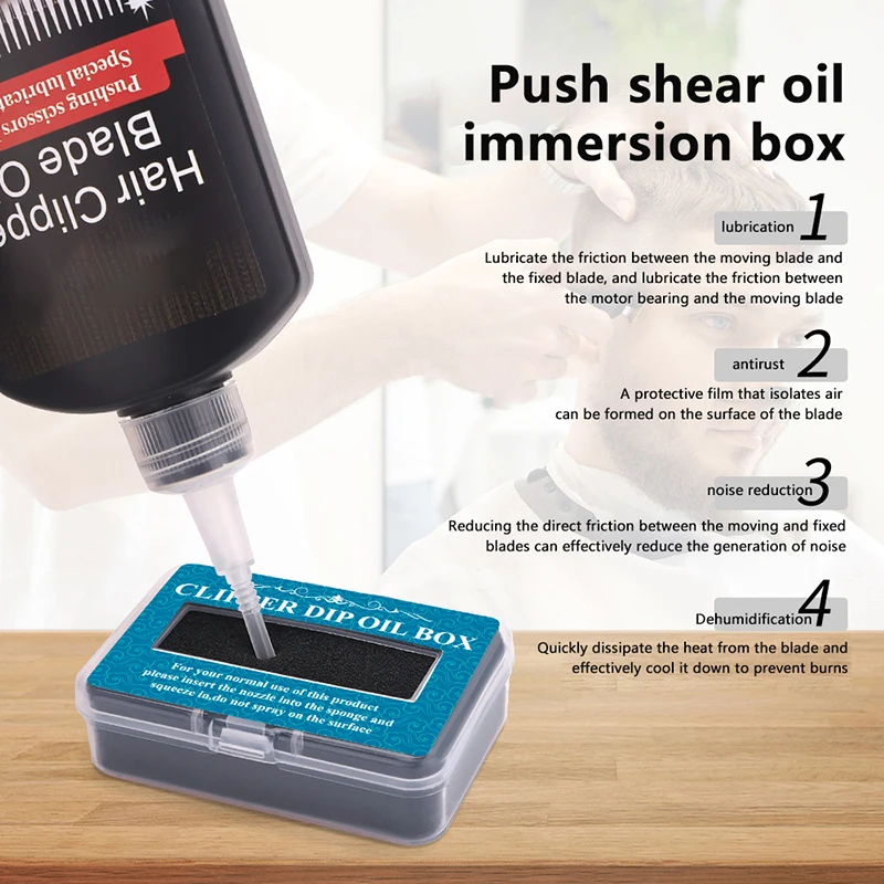 Lubricating Clipper Oil Box For Hair Blade Oil Blade Rust Prevention Protection Repair Electric Push Barbershop Oil Storage Box
