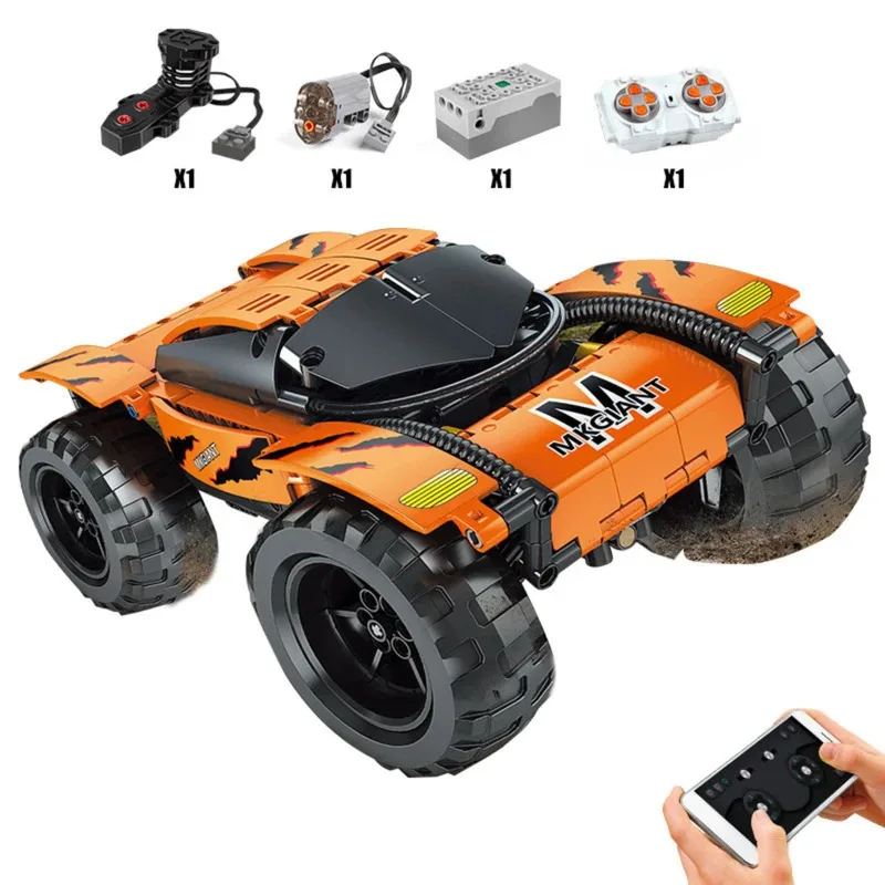 MOLD KING 18025 Desert Racing Crawler Car Building Block Set telecomando fuoristrada modello di assemblaggio fai da te giocattolo regalo 405 pezzi