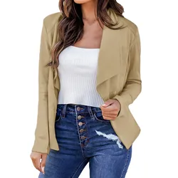 Women Casual Thin Blazer Spring 2024 Female Summer New Blazer Long Sleeve Open Stitch For Women Slim Fit Coats Femme Ladies Tops