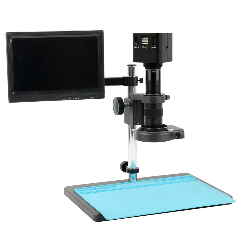 1080P HDMI Typec PC Industrial Microscope Camera Sony IMX307 Measurement Function 180X Lens PCB Mobile Repair Soldering Tool Kit