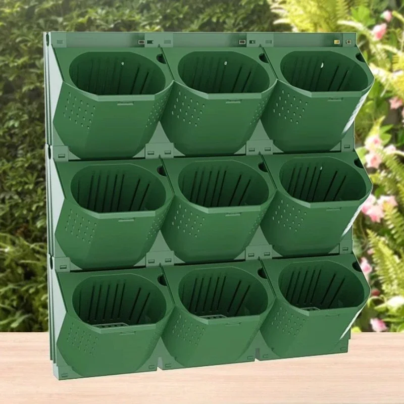Vertical Stereoscopic Planting Box Greening Plant Wall Plastics Flower Pot Container Wall Mounted Composite Planting Trough