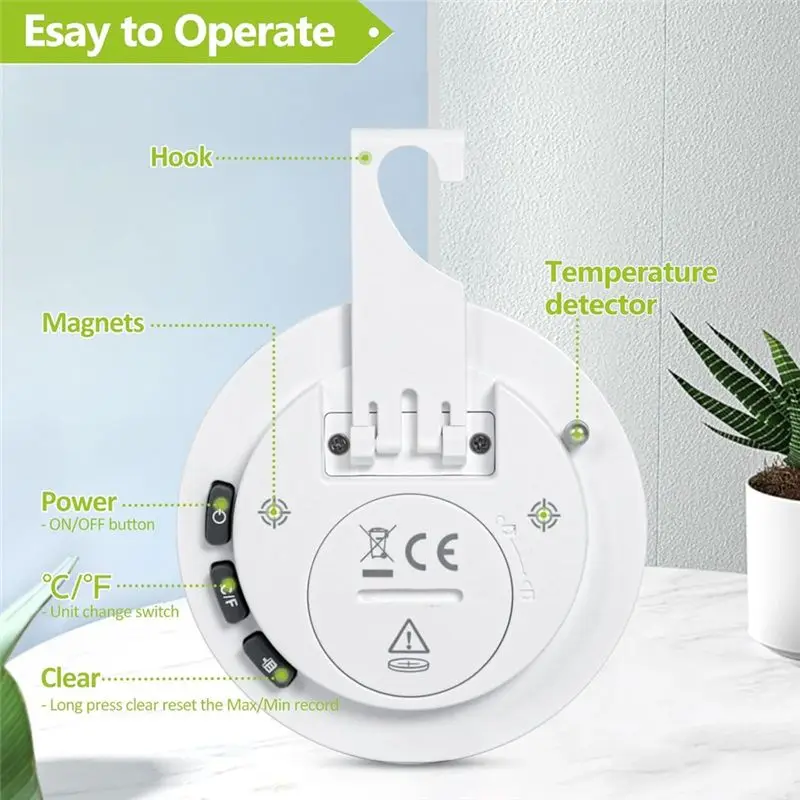 ABMO Small Digital Refrigerator Thermometer 2 Pack IP65 Waterproof Forrefrigerator, Freezer Scenes