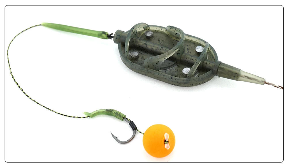 Hirisi F114 Karpfenangeln Method Feeder Cage 30g/40g/50g/60g Schnellverschluss-Köderkorb beschichtetes Bleigewicht für Method Rig Fishing – Detail 10