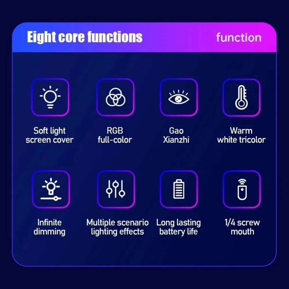 Bâton lumineux LED RGB coloré, Rechargeable par USB, lumière de remplissage pour photographie, Vlog/Selfie, éclairage de Studio Photo, atmosphère de fête