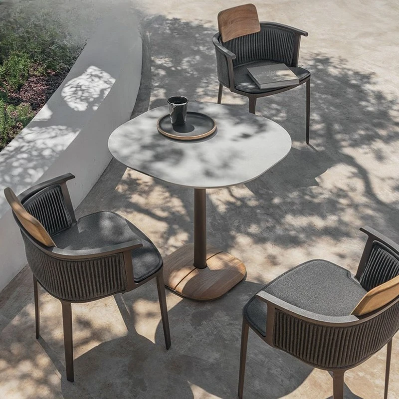 

Outdoor table and chair combination open-air villa garden leisure rattan chair balcony courtyard coffee hotel outdoor scenic spo