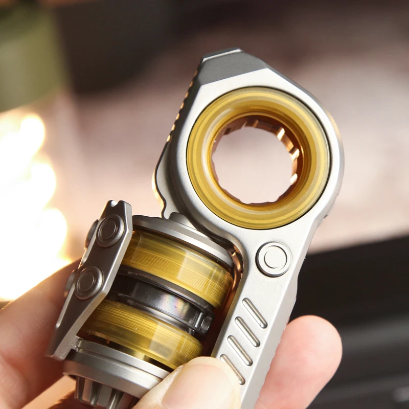 الفولاذ المقاوم للصدأ Sinian Fidget Slider - لعبة EDC الحسية للقلق وADHD، لعبة تململ سبينر لتخفيف التوتر PEI