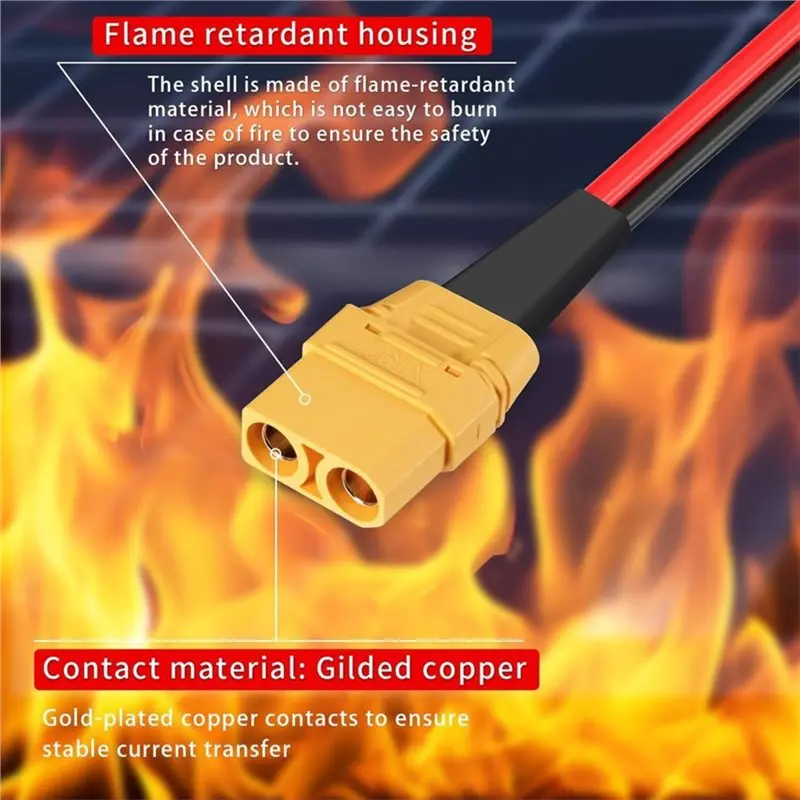[NEW!】 XT90 Female To SP21 Adapter Cable- 12AWG 1.85M 6FT For Power Station, Solar Generator, Drones, RC Car Applications