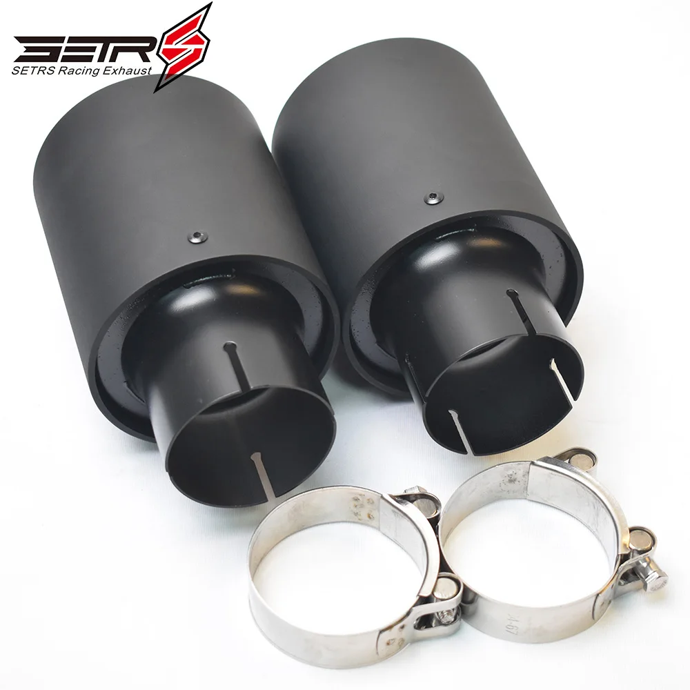 1 Piece Car 105mm Oulet Sandblast End Muffler Pipe Flat Aluminum Matt Black Single Layer Exhaust Tip Cover