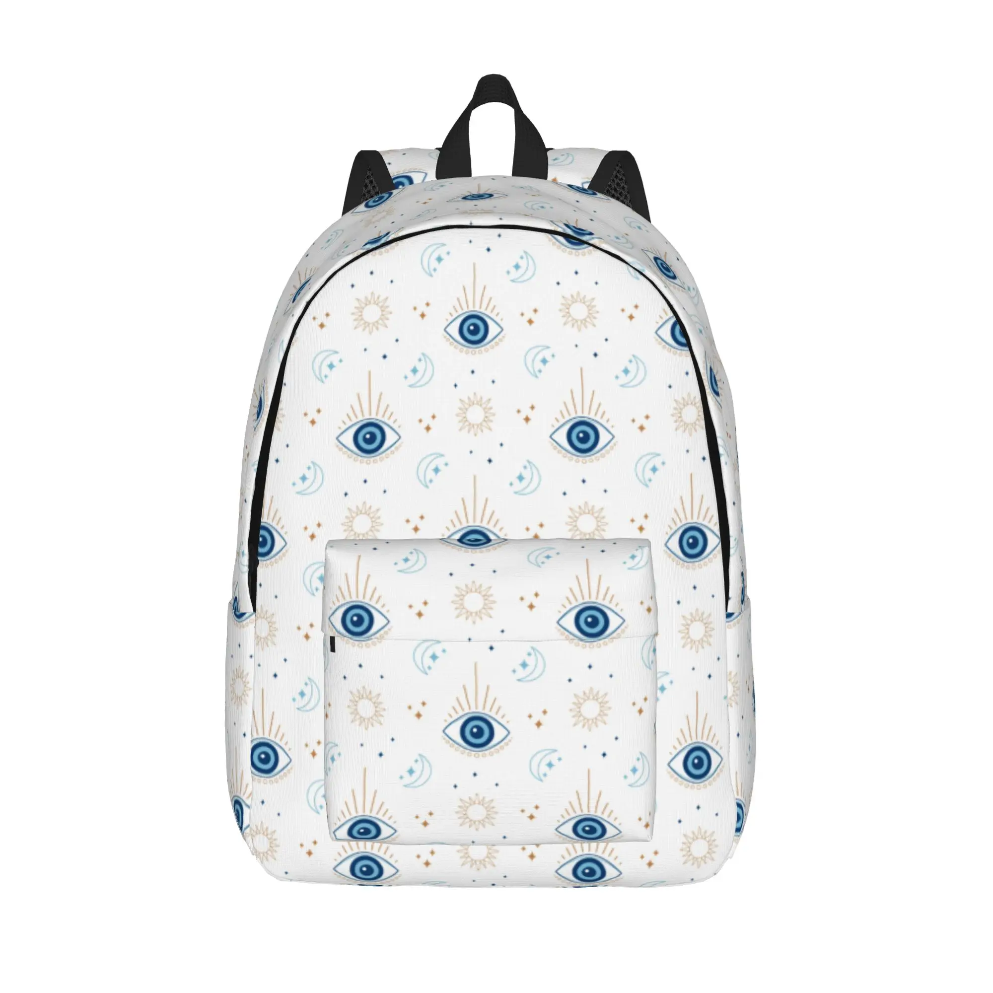 Nazar Evil Eye Greek Amulet Cool Backpack Gift Student Hiking Travel Lucky Charms Boho Daypack Laptop Computer Shoulder Bag