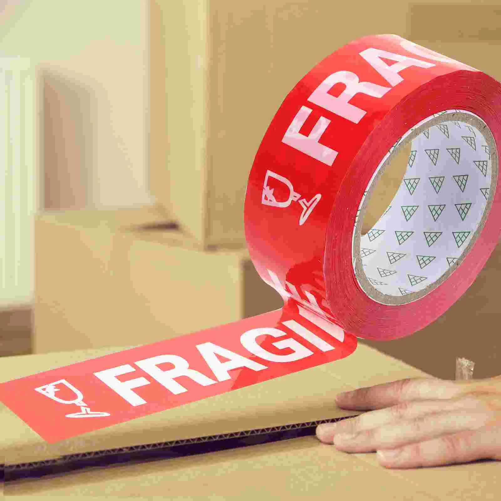 Fragile Warning Tape Handle Supplies Care Heavy Stickers for Adults Packaging Moving Packing Adhesive